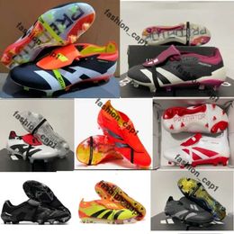 preditor football boots Gift Mens Womens predetor elite cleats Accuracies Elites FG Cleats Tongued Soccer Shoes Laceless Outdoor Trainers preditor elite boots 609