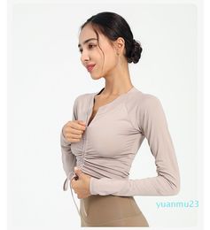 Al Yoga Long Sleeve Shirt Womens Tight Shirts Women Clothes Crew Top Fitness33