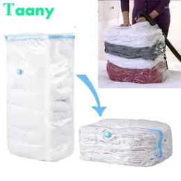 Storage Bags Vacuum Bag Package Compressed Organizer For Quilts Clothes Transparent Space Saving Wardrobe Closet