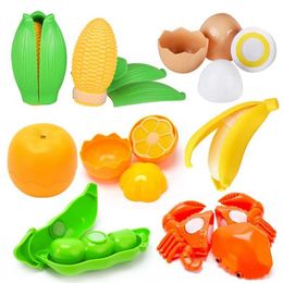 Kitchens Play Food Pretend to play with kitchen vegetable toys mini fake food tomatoes carrots cabbage potatoes corn Chilli models girl toys S24516