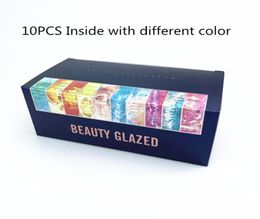 Eye Shadow BEAUTY GLAZED Cosmetics Gift Box 10 In 1 Set 9 Color Pallete Makeup Eyeshadow Palette Shimmer Matte8104345