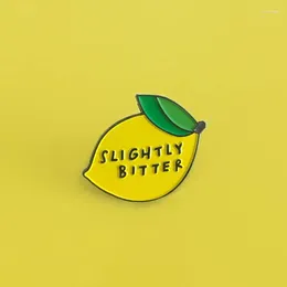 Brooches Brigh Yellow Lemon Fashion Fruit Enamel Cute Mango Brooch Pin Metal Badge Clothing Jewelry Accessories Wholesale For Women