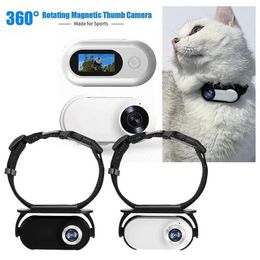 Sports Action Video Cameras Digital pet camera 360 degree rotation 120 degrees wide angle portable home sports camera mini action body outdoor lens holder K4E7 J2405