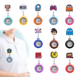 Womens Watches Game 63 Clip Pocket Brooch Nurse Watch Pin-On Fob With Second Hand Retractable Hospital Medical Workers Badge Reel On D Otvlm