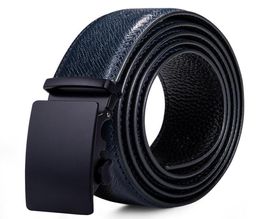 2020 New Blue Men39s Designer Solid Leather Fashion Belts for Men Metal Buckle Cowskin Genuine Leather Belt Real Belts5859364