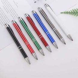 Mouth Oblique Two Coil Busin Metal Pen with Blue and Black Ballpoint El Advertising Commemorative