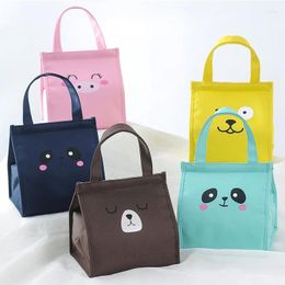Storage Bags Functional Pattern Cooler Lunch Box Portable Insulated Canvas Bag Thermal Food Picnic Children