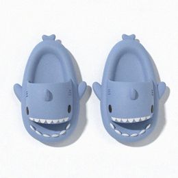 Tubarão Slipers Sliders Sliders Homens Mulheres Crianças deslizam Sandals de espuma de memória cinza azul rosa