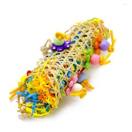 Other Bird Supplies Creative Shredding Toys Colourful Shred Rattan Paper String Drawing Toy Parrots Biting Tool Garden Accessories