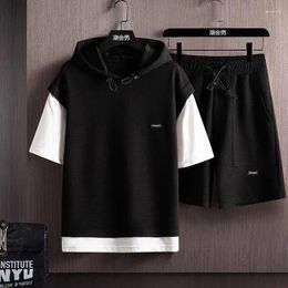 Men's Tracksuits 2024 Summer Fashion Trend Short Sleeve Shorts Sports Suit Casual Loose Comfortable Large Size Two-Piece Set M-4XL