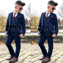 Clothing Sets Childrens set jacket pants vest wedding evening dress boys formal business jacket double chest ultra-thin set WX