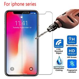 Screen Protector For iPhone 15 14 13 12 11 Pro Xs Max X Xr 8 7 Plus Tempered Glass Anti-Scratch Film For Samsung Stylo 5 6 J3 J7 Prime 11 LL