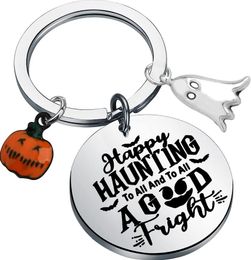 Halloween Party gift Ghost Metal Key Chains Favours Stainless Steel Cute Ghost Halloween Keychain