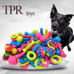 Kitchens Play Food Dog toy Teddy puppy non-toxic and healthy chewing interactive rubber pacifier bone plush cleaning teeth pet toy chewing toy S24516