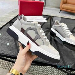 Low cut sneaker outline sneaker Leather Shoes For Men Lace up Men's Casual Skateboard Walking Outdoor Design Footwear EU 38-46