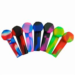 Tobacco smoke Pipe compact Portable Silicone Smoking Pipe with stainless steel Bowl Unbreakable Hand Spoon Herb Pipes for Smoking