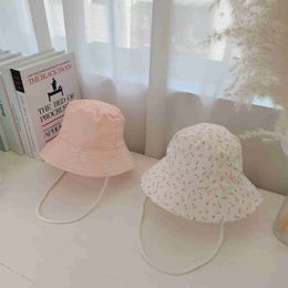 Caps Hats Korean Sweet Baby Bucket Hat Spring Baby Boy Girl Sun Hat Cute Star Wide Brim Baby Toddler Childrens Fisherman Panama Hat WX