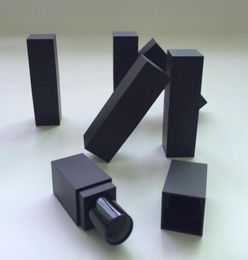 50pcslot 121mm square lipstick tube in frosted black color empty lipstick packing diy lip tube9453130