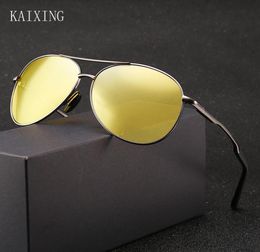 Sunglasses KAIXING Alloy Pochromic Pilot Night Vision Driving Mirror HD Men039s Polarized Sun Glasses For Women Shade DayNight5324415