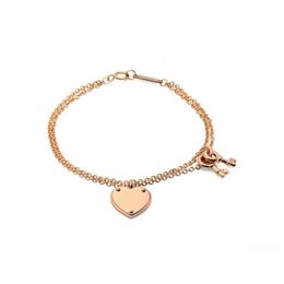 Silver Bracelets Designer Women Tiffanyjewelry Bracelet High Edition Lock Heart Shaped Bracelet Sterling Heart Coll With Box Tiffanyjewelry Bracelet D3e