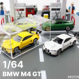 Diecast Model Cars 1/64 BMW M4 GT3 Toy Car 1/64 Racing 3-inch Car Mini Model Free Wheel Die Casting Metal Series Childrens Gift WX