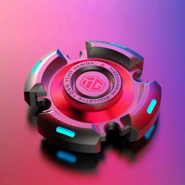 Fidget Spinners for Adults and Kids Stress Anxiety ADHD Relief Fidget Toy Metal EDC Hand Spinner Toys with Luminous Light 240515