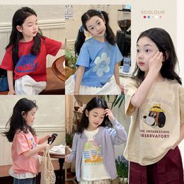 Summer Children T-shirts Catoon Boys Girls Tees Short-sleeve Tops for Kids School Toddler Outerwear Baby Outfits Clothing L2405