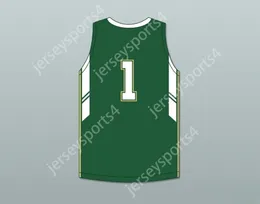 CUSTOM NAY Name Youth/Kids KENNEDY CHANDLER 1 BRIARCREST CHRISTIAN SCHOOL SAINTS DARK GREEN BASKETBALL JERSEY 1 Stitched S-6XL