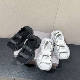 2024 Summer New Versatile Elevated Thick Sole Open Toe Velcro Dad Sports Shoes Beach Sandals Couple Style