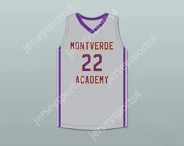 CUSTOM NAY Name Youth/Kids CALEB HOUSTAN 22 MONTVERDE ACADEMY EAGLES Grey BASKETBALL JERSEY 1 Stitched S-6XL