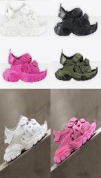 New Track Sandals Plattform Mode Männer Frauen Herren Sneakers Pink White Black Blue Slides Beach Casual Schuhe Dicke untened3811392