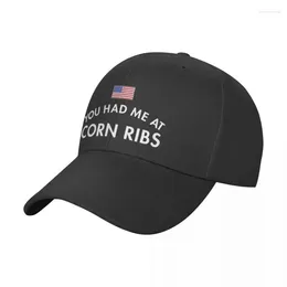 Ball Caps You Had Me At Corn Ribs Baseball Cap Hiking Hat Thermal Visor Trucker Hats For Men Women's