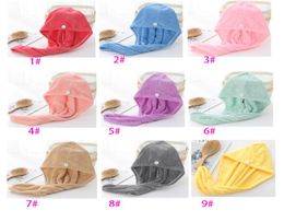 disposable hair Shower cap Microfiber Towel Wrap For Women Super Absorbent Quick Dry Hairs Turban Drying Curly Long Thick Spa Bath8594597