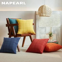 Pillow NAPEARL Waterproof Plaid Lattice Cases Throw Covers Sofa Bed 45x45cm Home Decor