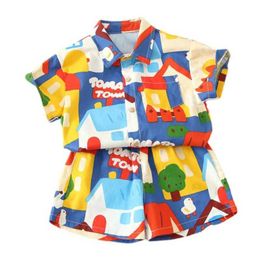 Clothing Sets New Summer Boys Clothing Set Childrens Fashion Shirts and Shorts 2PCS/Set Baby Clothing Childrens Leisure Clothing Childrens Athletic Clothing WX