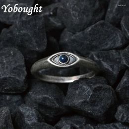 Cluster Rings Silver Lapis Lazuli Vintage Simple Ethnic Style Horse-Eye Pointed Blue Unisex Version For Trend Party Banquet Jewelry Gift