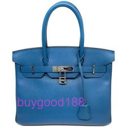 AA Briddkin Top Luxury Designer Totes Bag Stylish Trend Shoulder Bag 30 Bag Tote Blue Silver Hardware Womens Handbag