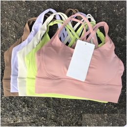 Yoga Outfit Ll Women Cross Strap Shockproof Beautif Back Clothing Breathable Quick Dry Bra Fitness Sports Underwear Workout Gym Tank T Otwi8