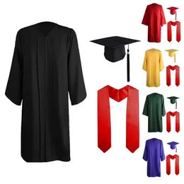 Clothing Sets Academic Uniform Adult Graduation Gown Cap Set For Unisex School Cosplay Bachelor Costume Ceremony Women