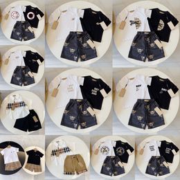 Designer Brand printing Luxury Kids T-Shirt Set Clothing Sets Fashion Appare 2 Piece pure cotton Clothing baby Boys girl children size 100-150 O7RZ#