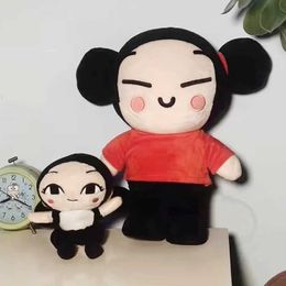 Stuffed Plush Animals Kawaii Pucca and Garu Toys Chinese Style Doll Filling Character Sleep Pillow Wedding Couple Birthday Gift Children Q240515