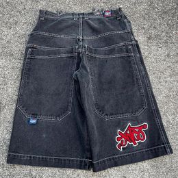 Men's Shorts Harajuku Hip Hop Streetwear Y2K Jnco Graphics Embroidery Denim Gym Basketball Baggy Jeans Mens Skateboard Pants