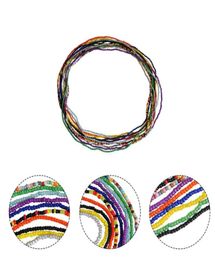 Belts 10Pcs Summer Bikini Stretchy Multicolor Beaded Belly Waist Chain Women Bohemian African Layered Colourful Beach Body JewelryB3591573