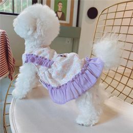 Dog Apparel Small Dress Harness Skirt Summer Pet Clothes Bichon Poodle Chihuahua Clothing Shih Tzu Yorkie Maltese Pomeranian Costume