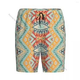 Men's Sleepwear Men Casual Home Nightwear Pyjamas Shorts Ethnic Tribal Geometric Pyjamas Sleep Bottoms Short Pants Lounge Homewear