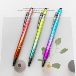 Aluminum Gradient Pole Meiji Pen with Pring Metal Capacitor Touch Screen Advertising Gift Ballpoint