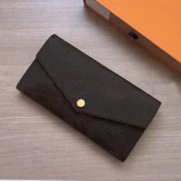 M60531 60668 Clutch Wallet Fashion Women Luxury Designer Wallets Hasp leather Coin purse ladies long classical purses with box card 289Y