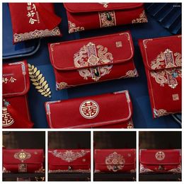 Gift Wrap Multiple Patterns 2024 Money Pocket Trendy Tassel Design Embroidery Red Envelope Wishes Bags Wedding Birthday