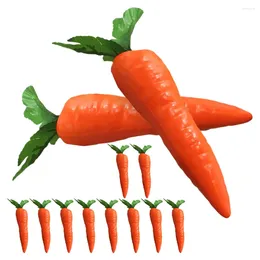 Decorative Flowers 12 Pcs Carrots Model Kitchen Props Simulation Ornaments For Easter Decorations Fake Vegetable Pography