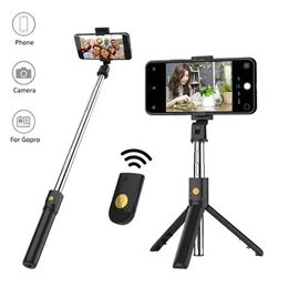 Selfie Monopods Wireless Bluetooth selfie stick with foldable tripod suitable for mobile phones mobile phones mobile phones and expandable tripodsB240515